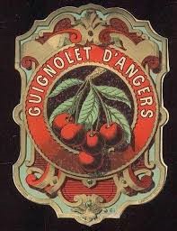 An old logo of a french aperitif called Guignolet
