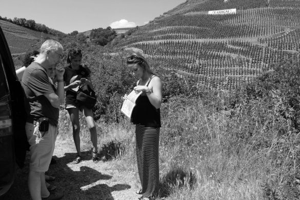 a woman guiding client in the rhone valley