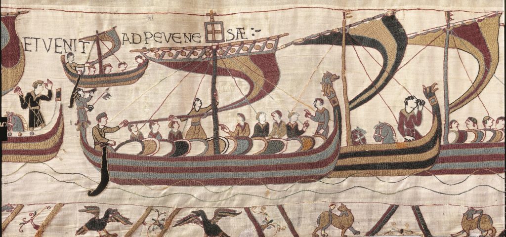 a tapestry in Bayeux Museum