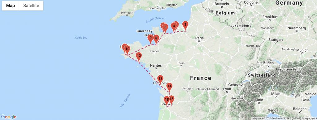 itinerary of a road trip down the west coast with trip my france