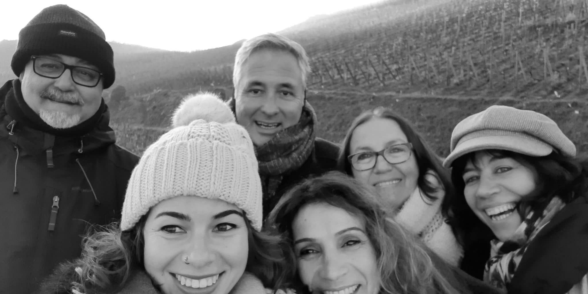 a group of tourist with our alsace guide ana