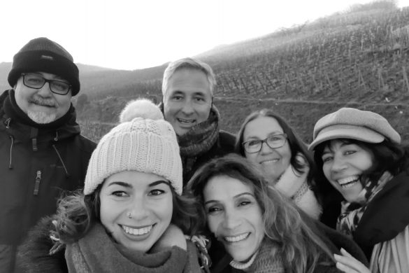 a group of tourist with our alsace guide ana