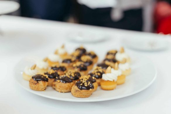 a plate of french regional desserts in paris