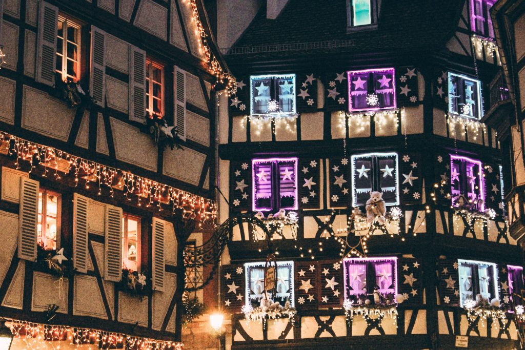 christmas decorations in colmar alsace