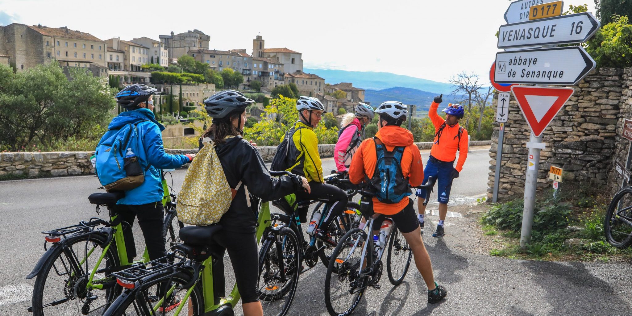 a group of people during a fam trip in provence