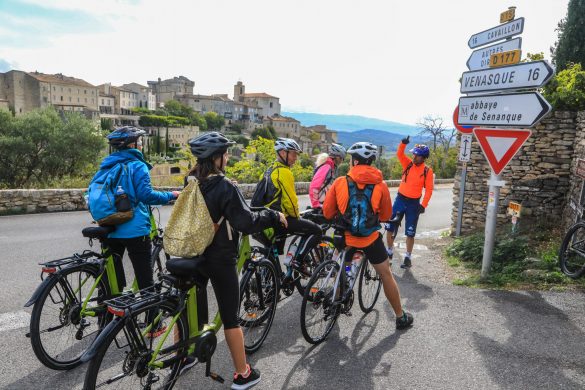 a group of people during a fam trip in provence