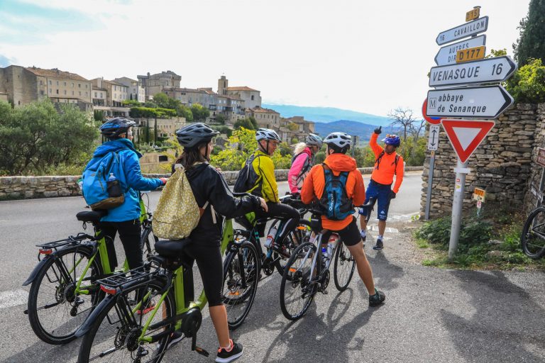 a group of people during a fam trip in provence