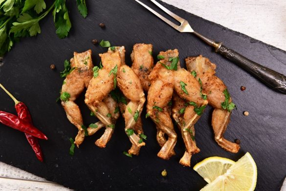 a dish of frog legs weird french food