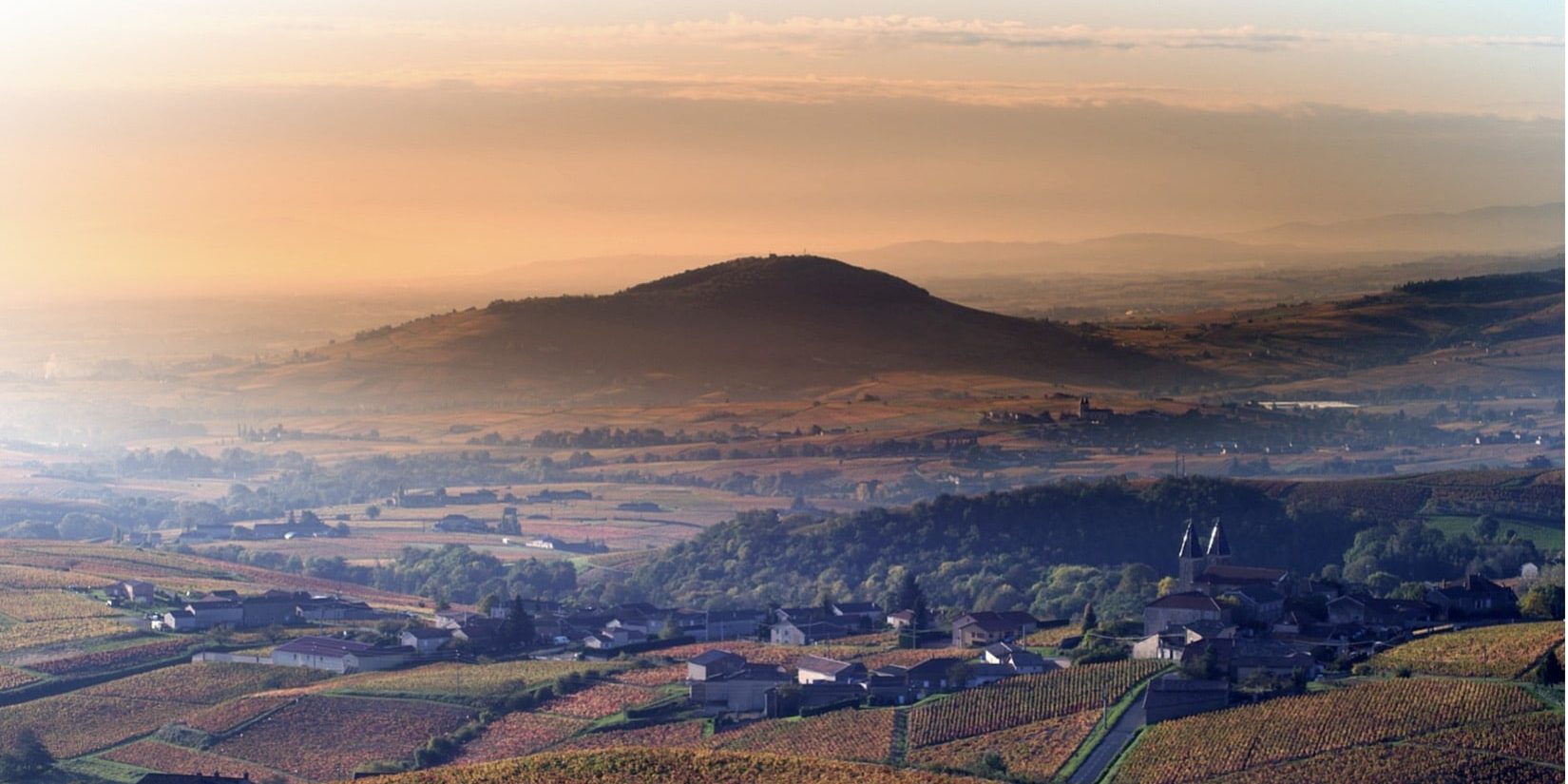 an aerial view of the beaujolais unesco