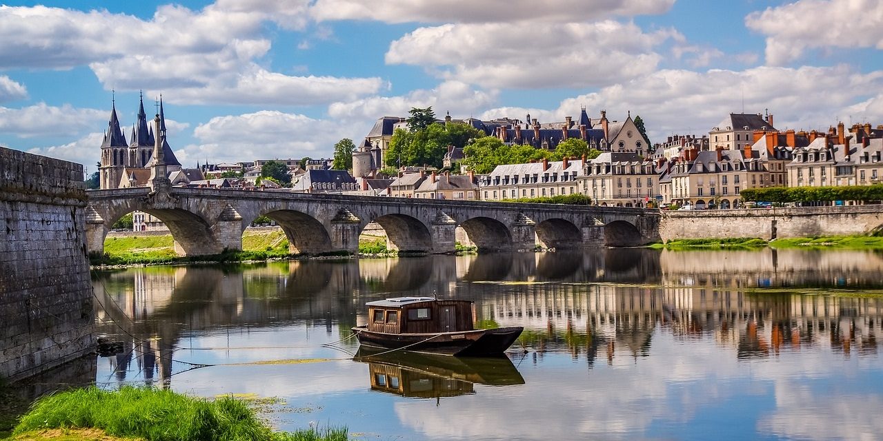 Landscape with a bridge and a river