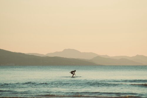 Biarritz surfing beach France Atlantic coast